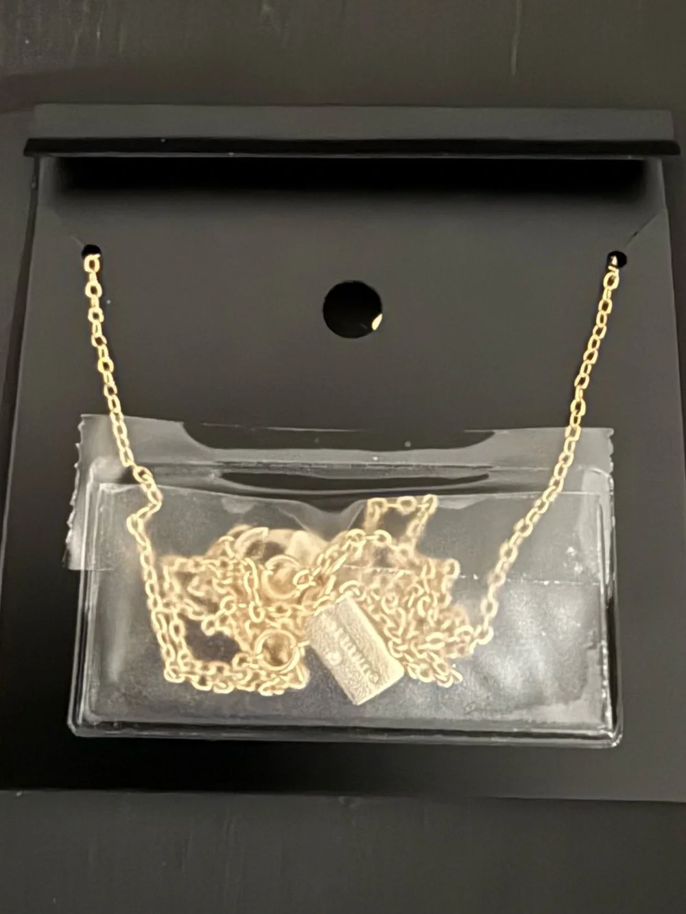 Coach Gold-Tone Crystal COACH Letter Necklace